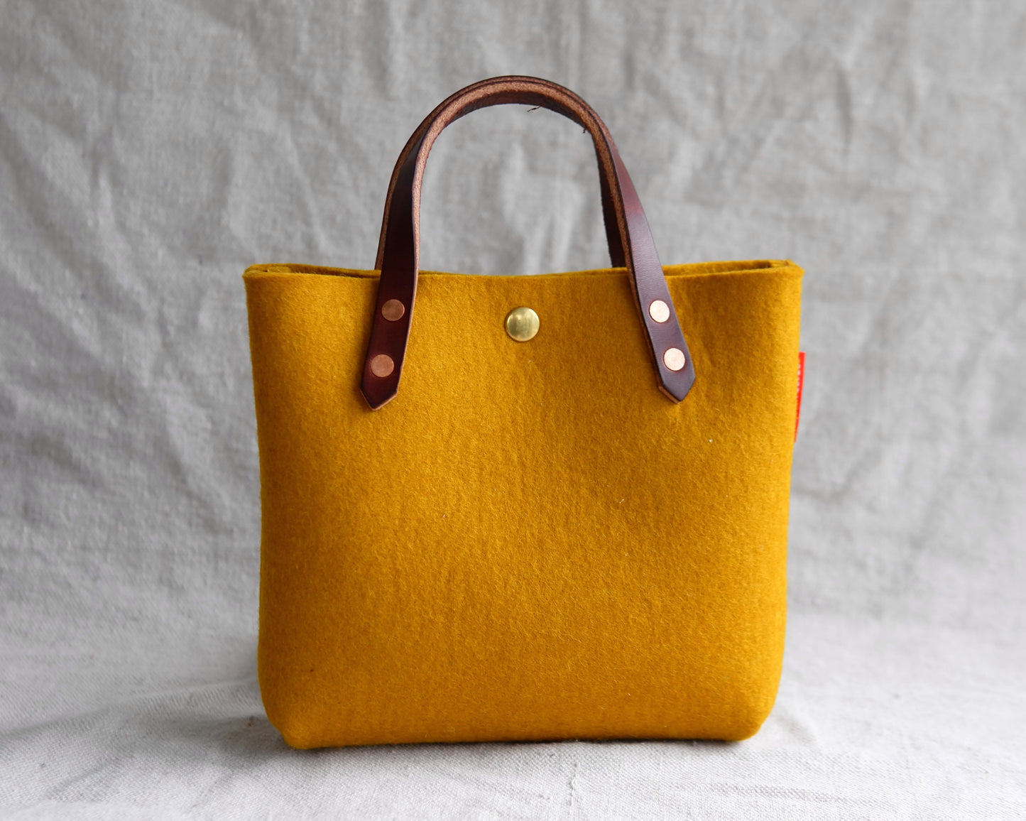 Mini Tote in Ochre Felt