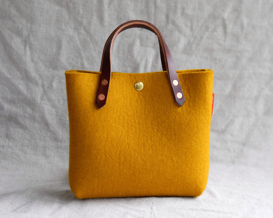 Mini Tote in Ochre Felt