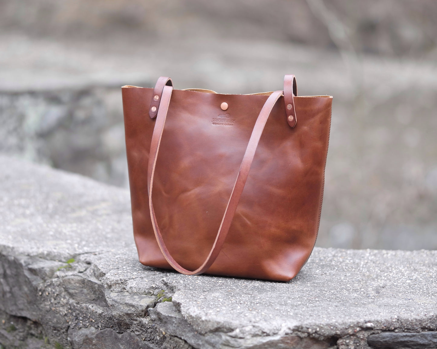 Station Tote - Brandy Shoulder