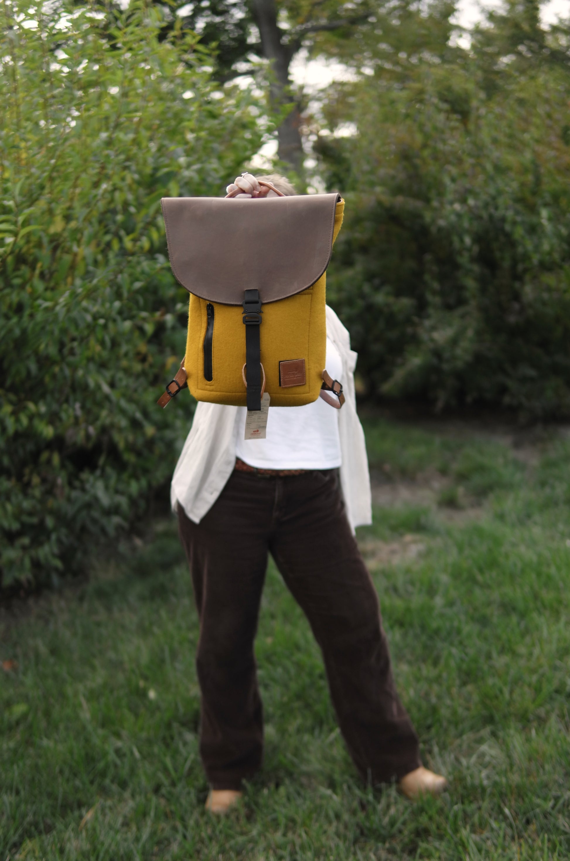 4-D Rucksack in Ochre Felt – Spartan Carry - Main Image