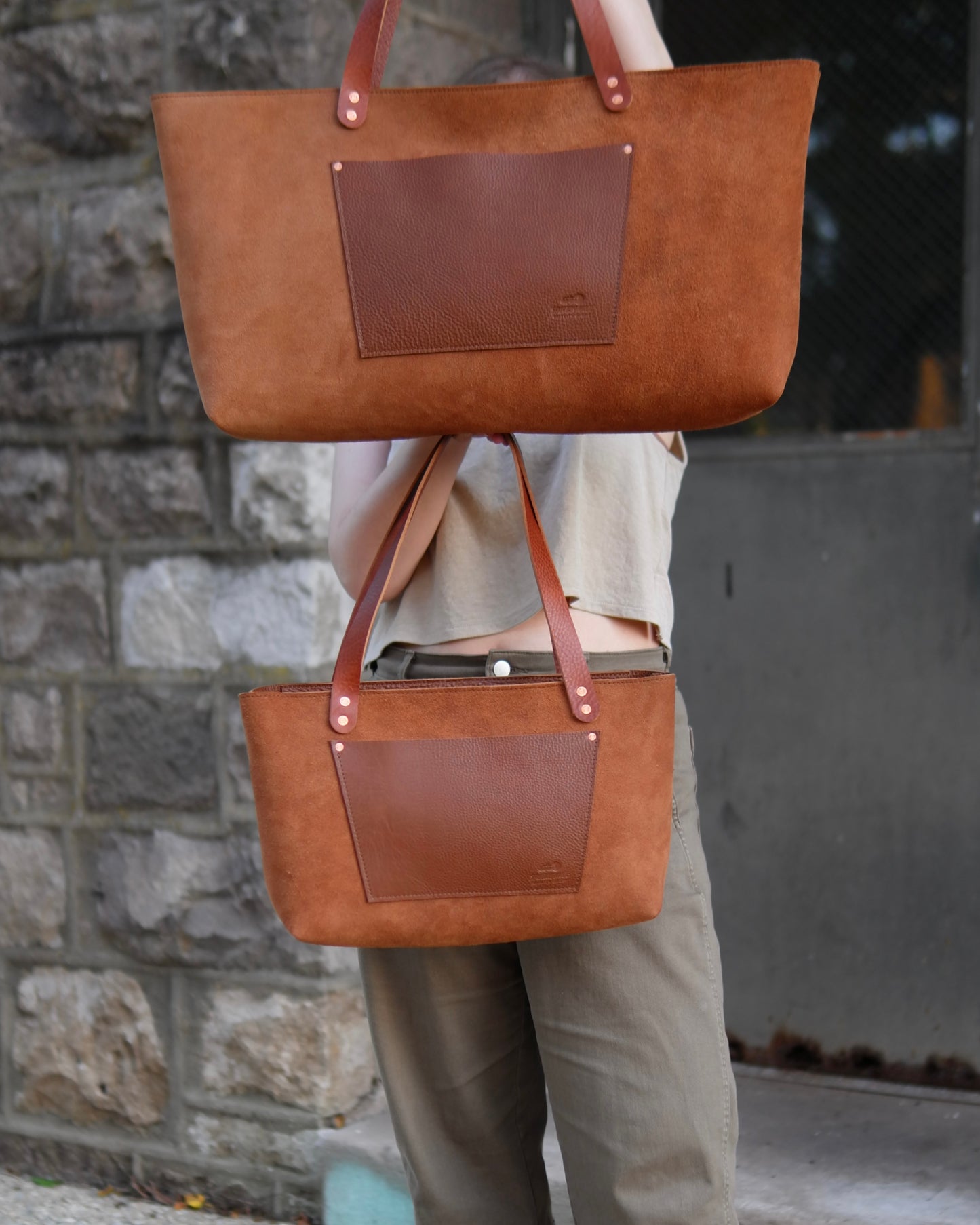 Market Tote in Waterproof Leather