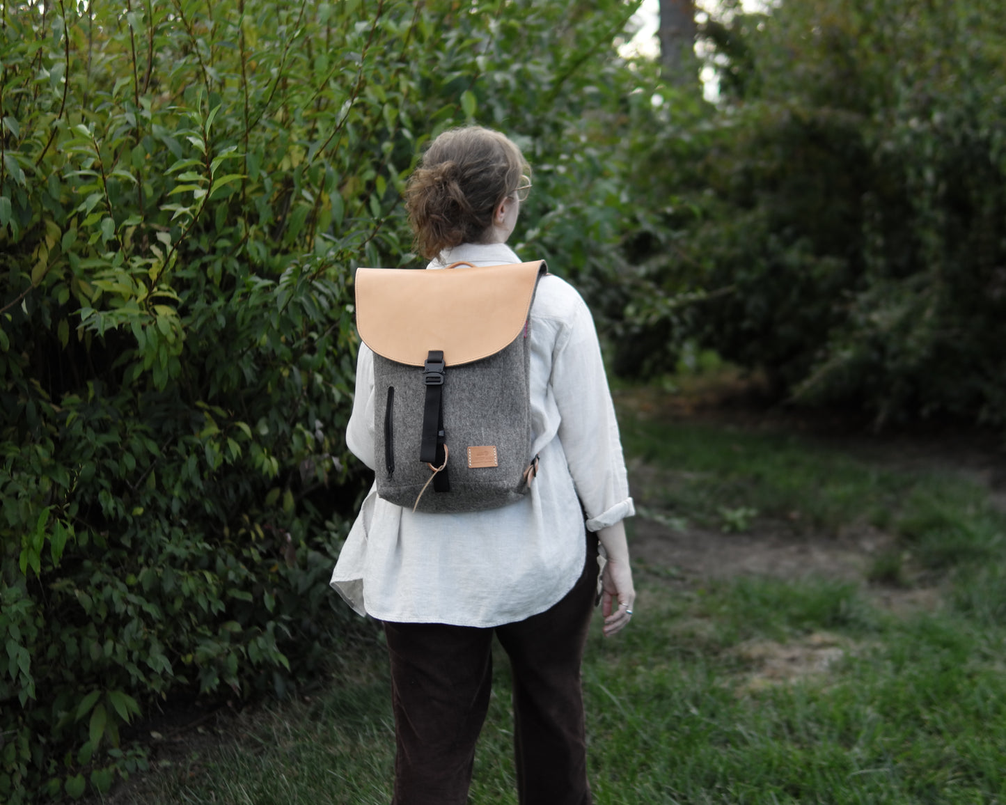 4-D Rucksack in Natural Felt
