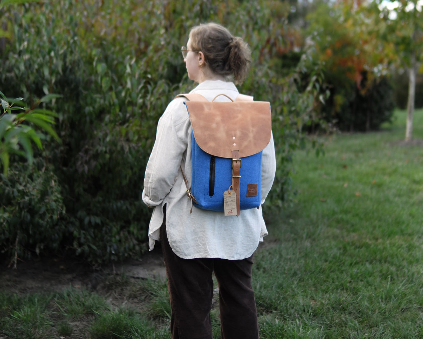 4-D Rucksack in Cobalt Felt
