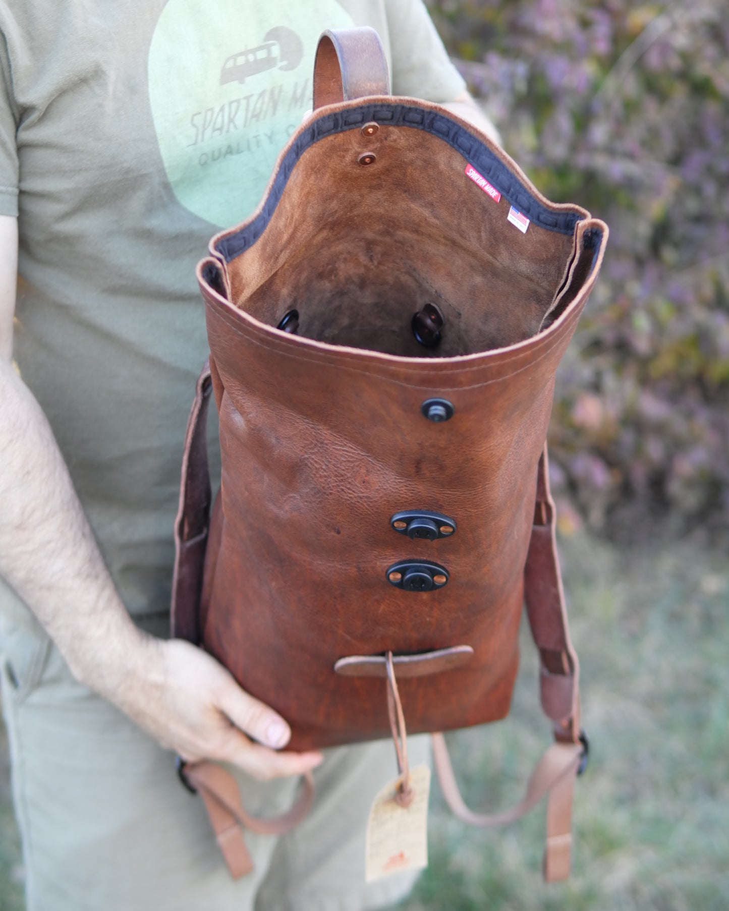 4-D Rucksack in Leather