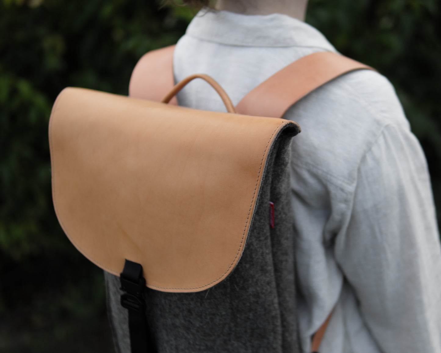 4-D Rucksack in Natural Felt
