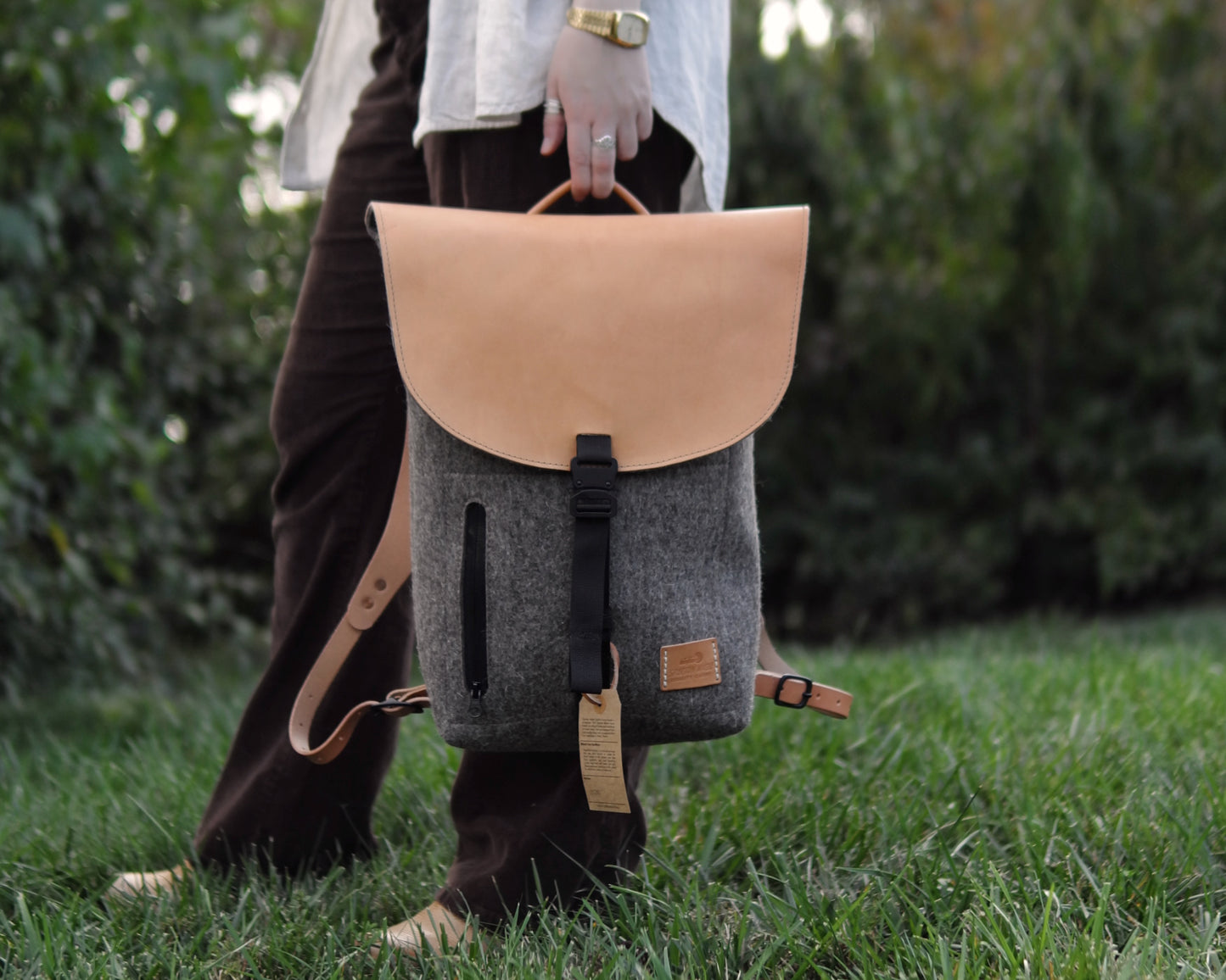 4-D Rucksack in Natural Felt