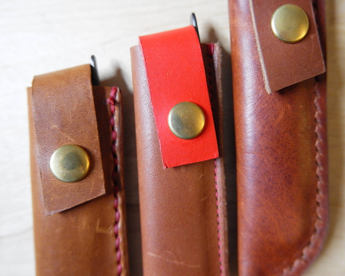 Large Japanese Folding Knife with Brass Handle