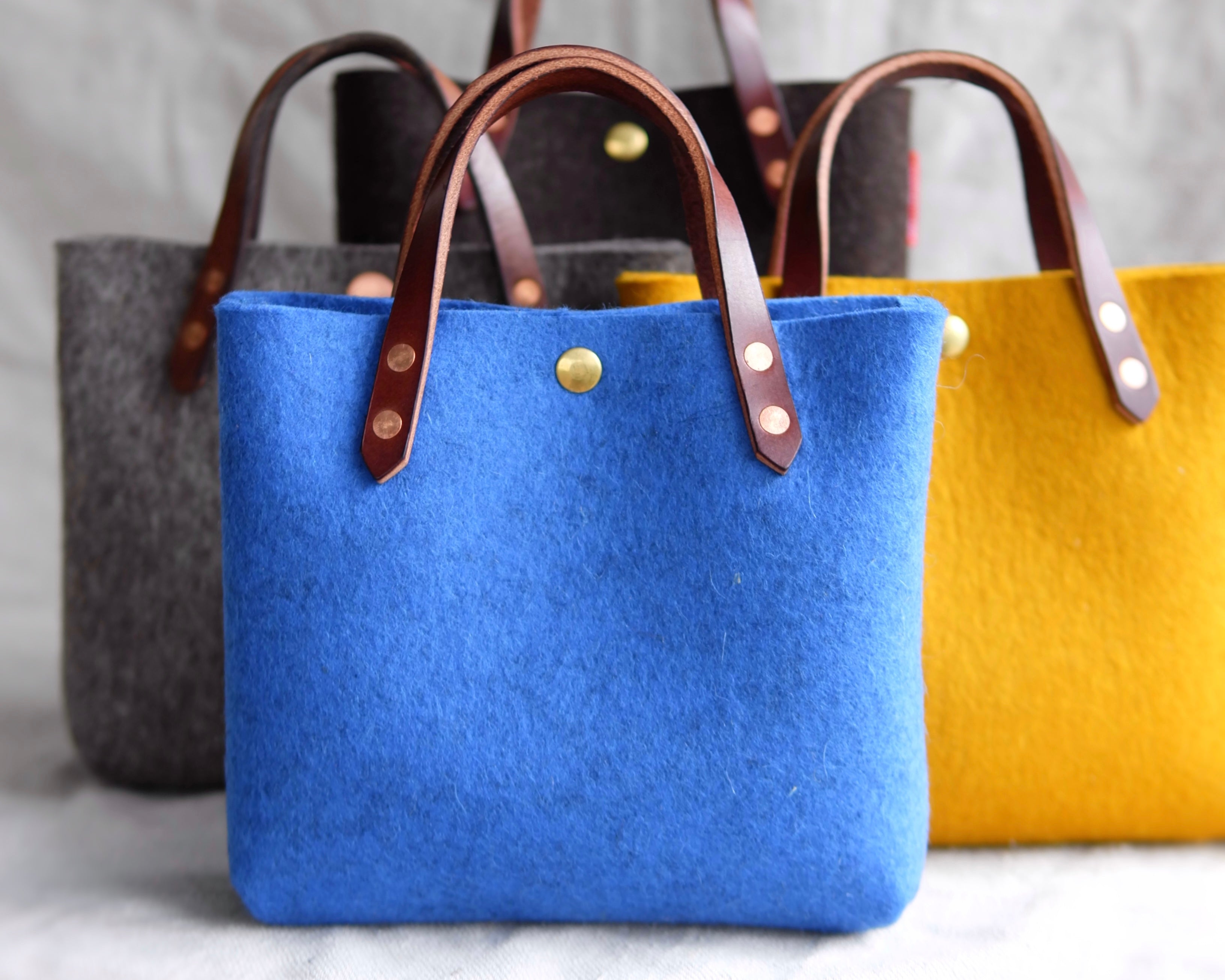 Mini Tote in Cobalt Felt – Spartan Carry