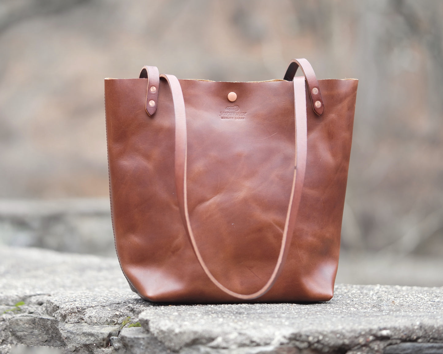 Station Tote - Brandy Shoulder