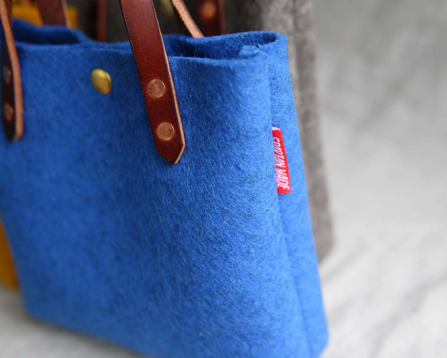 Mini Tote in Cobalt Felt