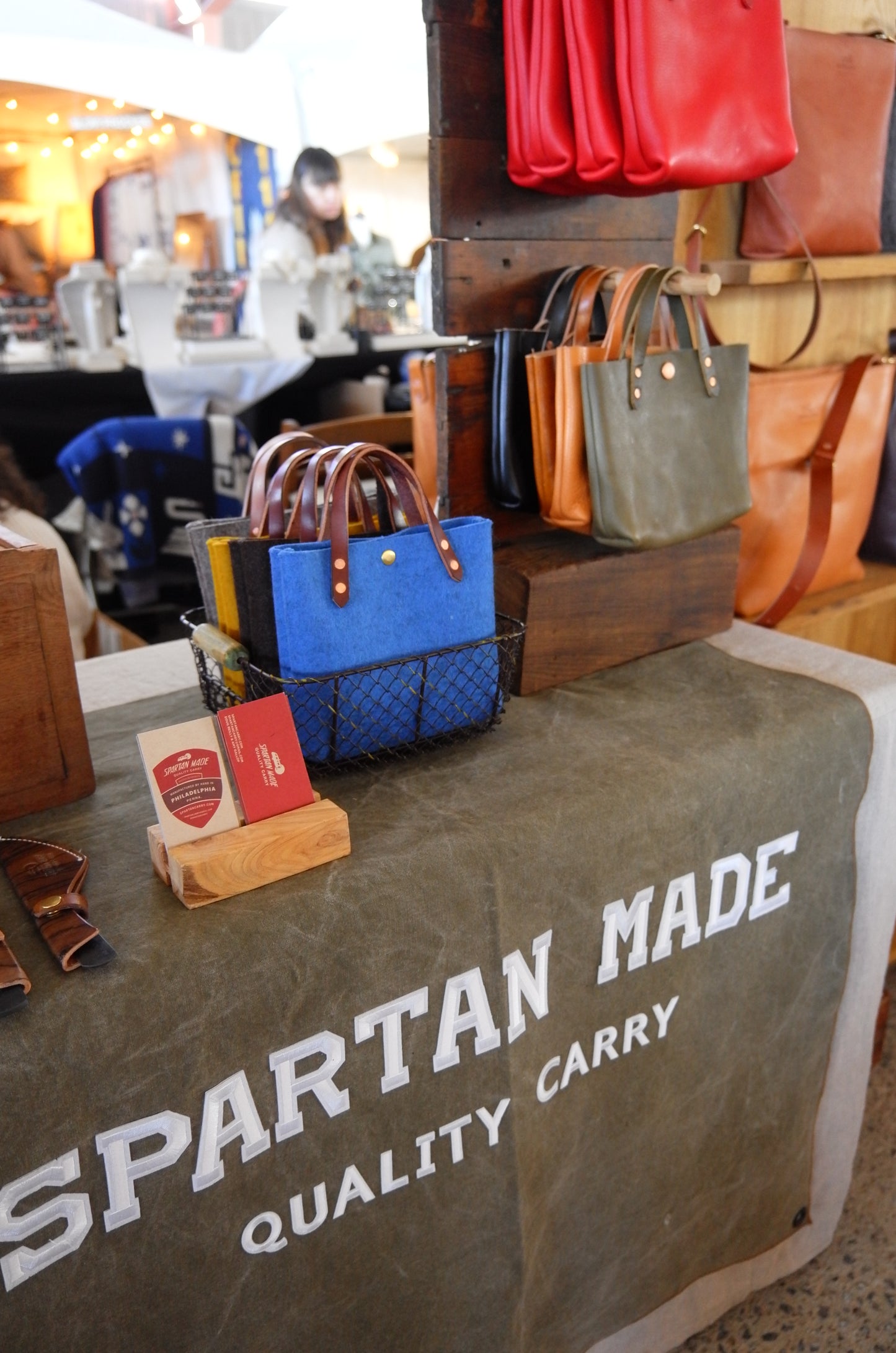 Mini Tote in Cobalt Felt