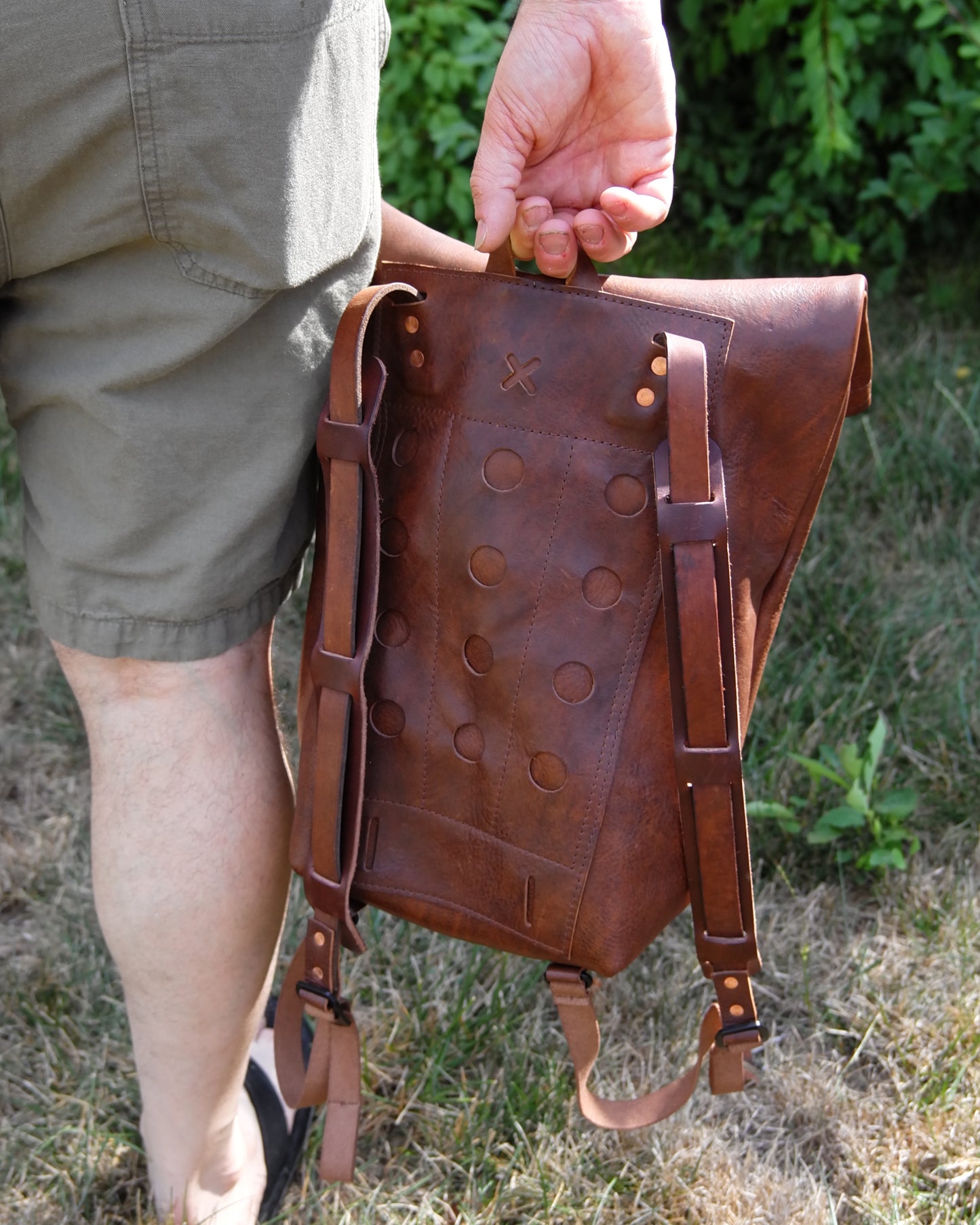 4-D Rucksack in Leather