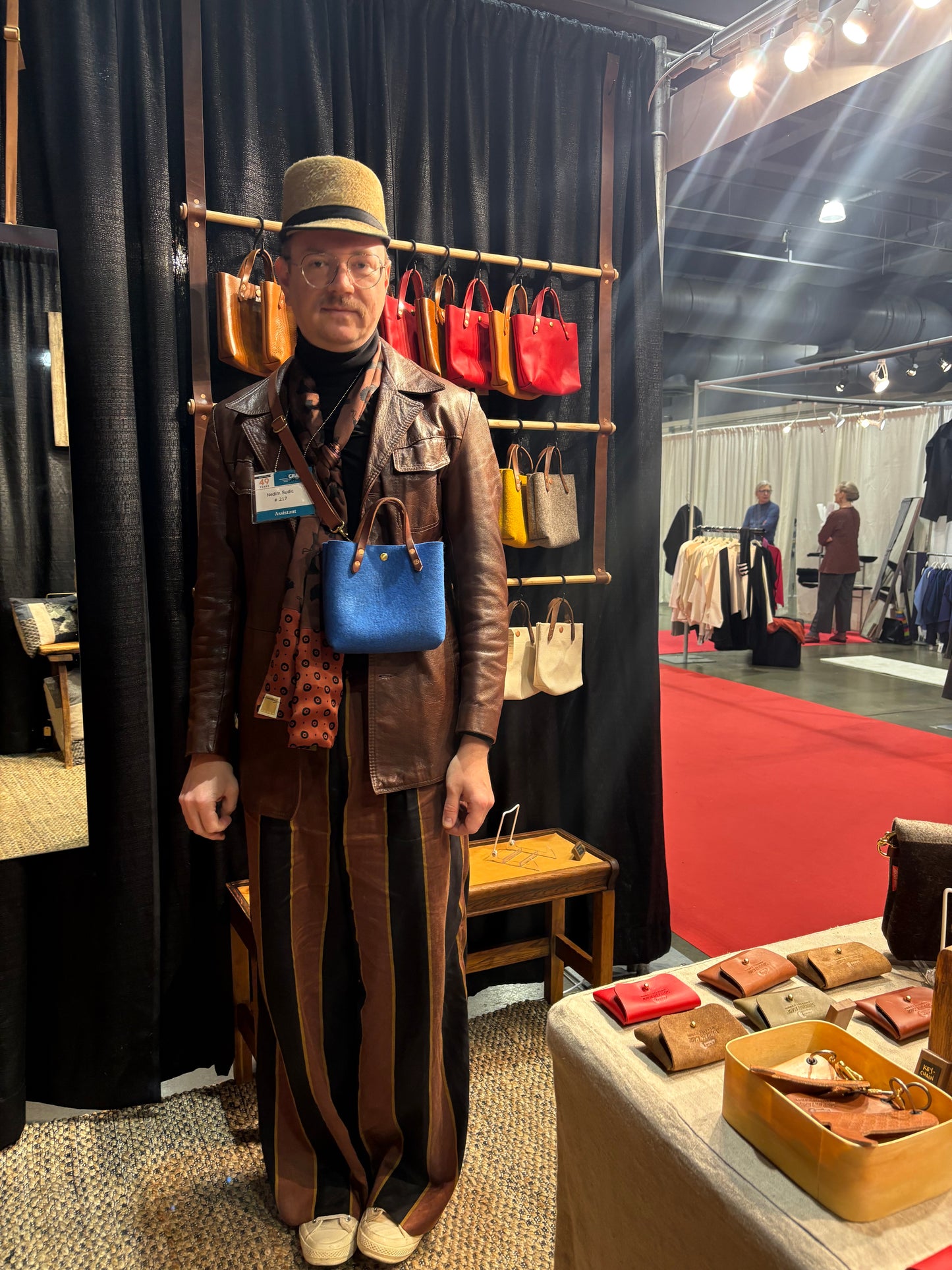 Mini Tote in Cobalt Felt