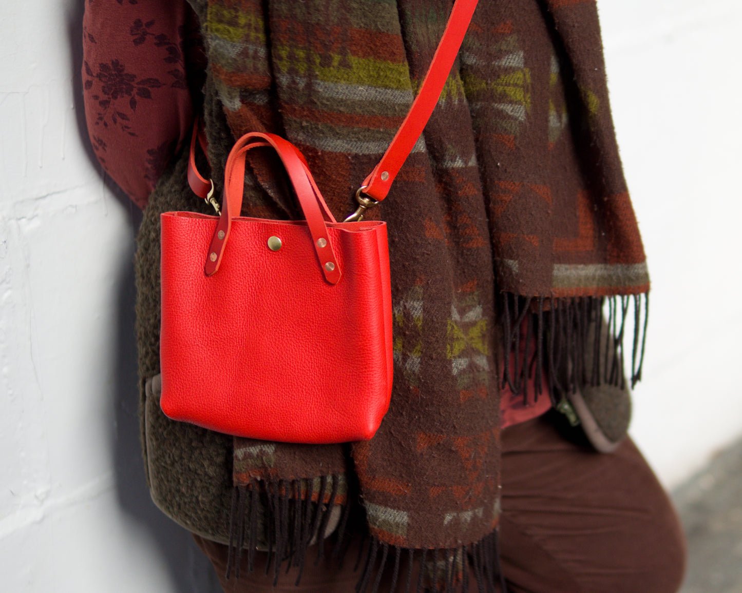 Mini Tote in Red