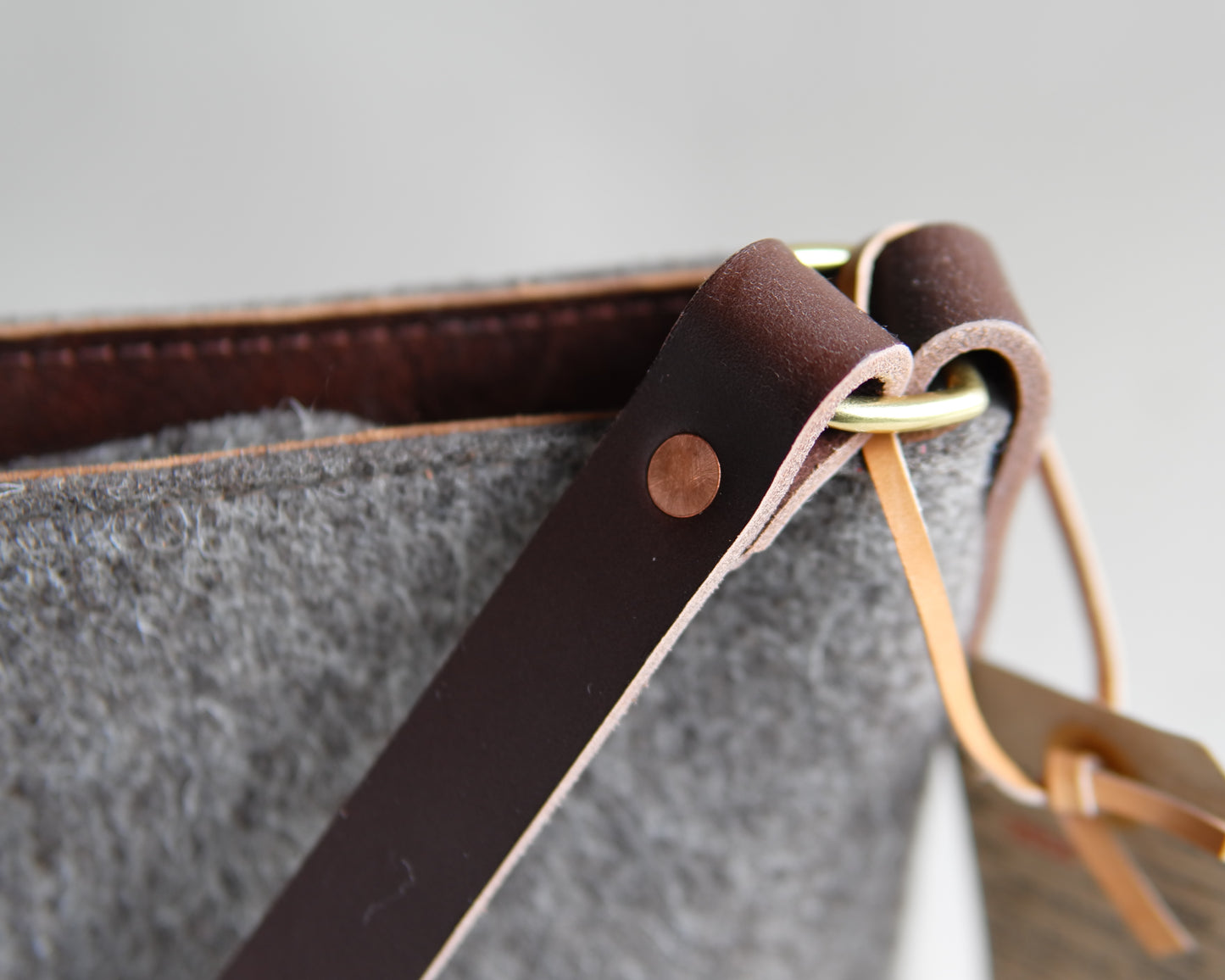 Substation Tote in Brown Felt