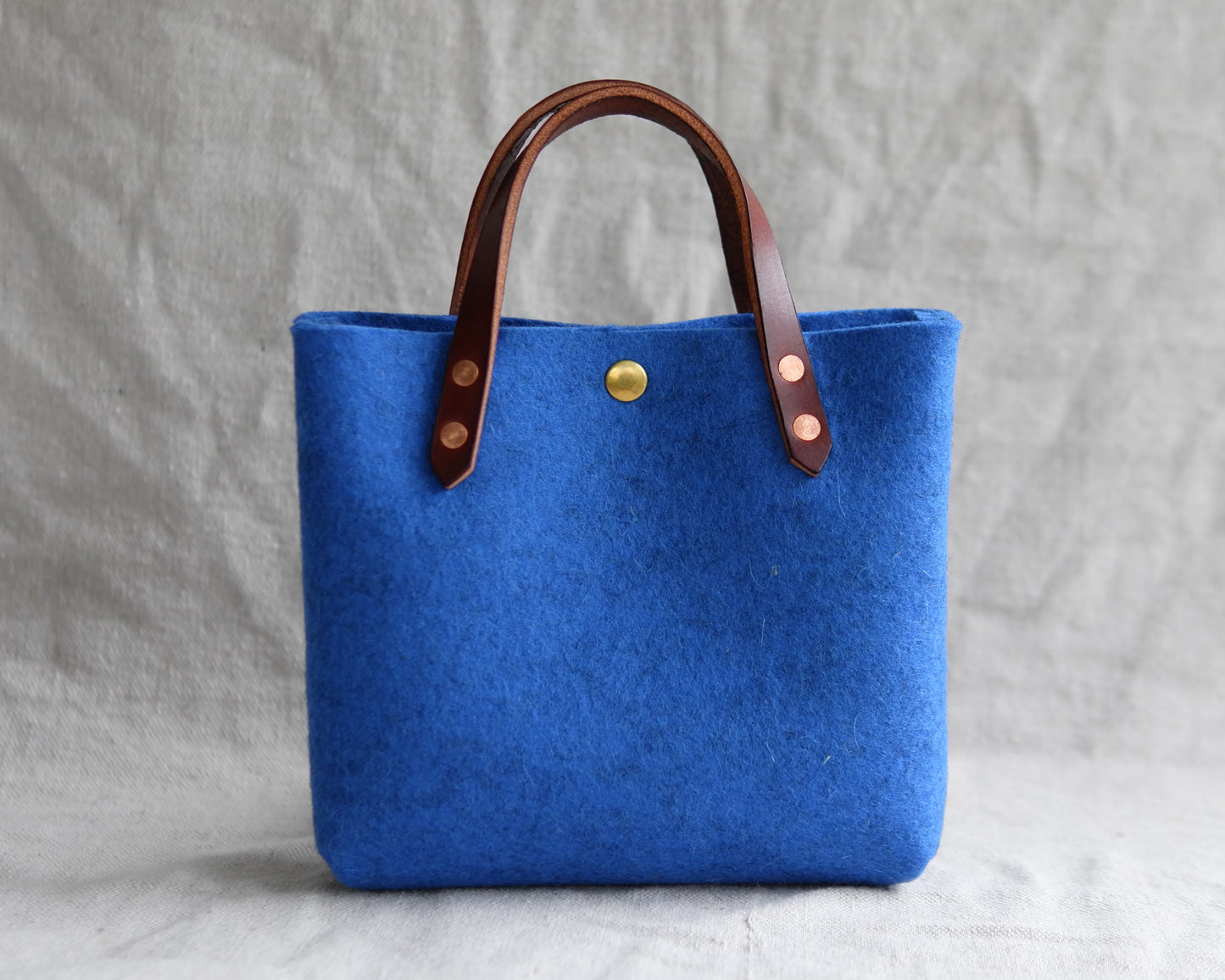 Mini Tote in Cobalt Felt