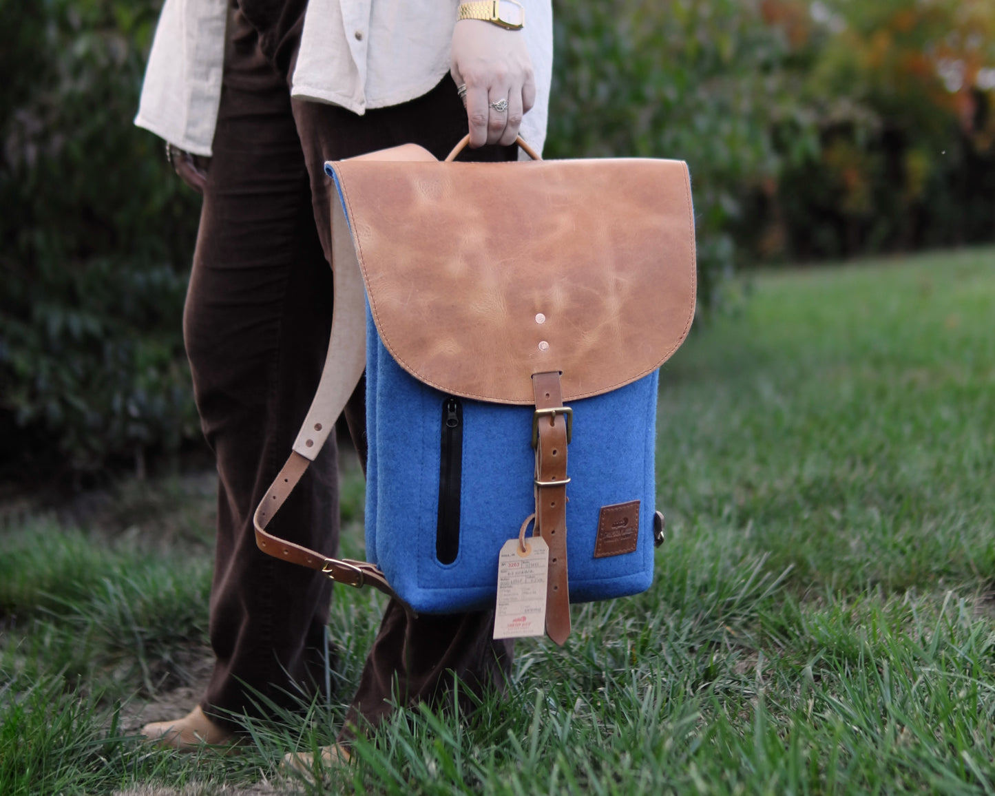 4-D Rucksack in Cobalt Felt