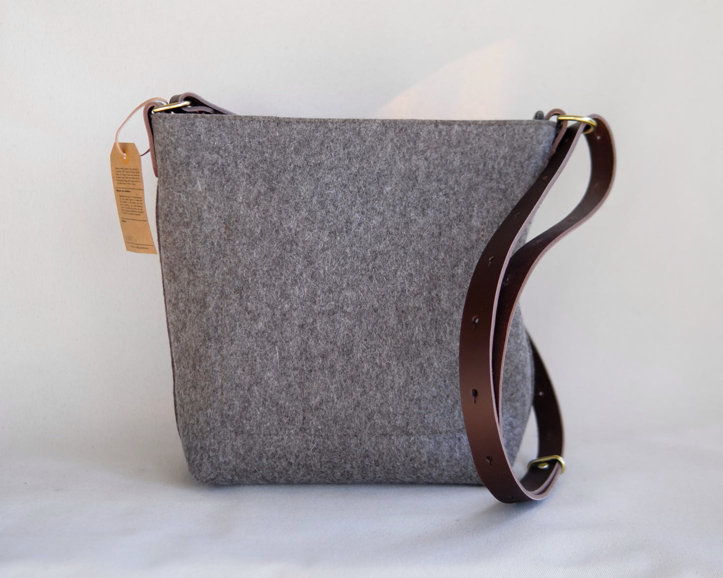 Station Tote in Brown Felt