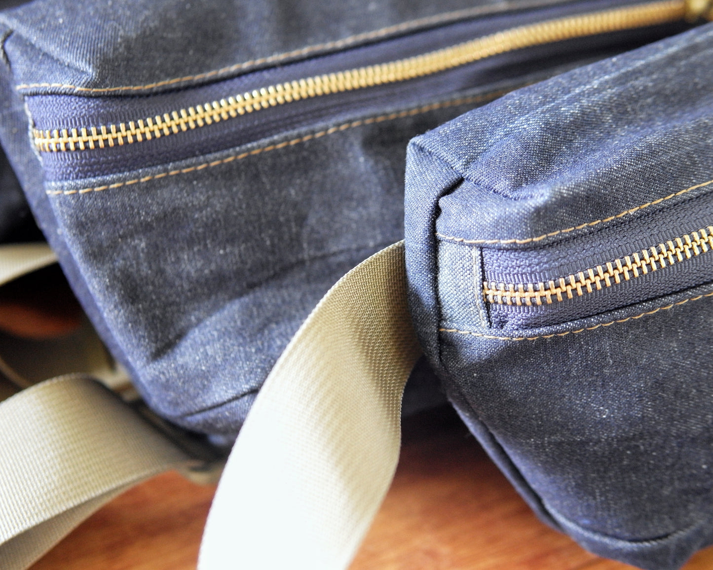 Fanny Pack in Raw Waxed Denim