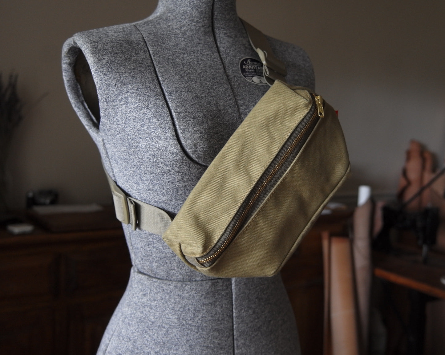 Fanny Pack in Olive Canvas