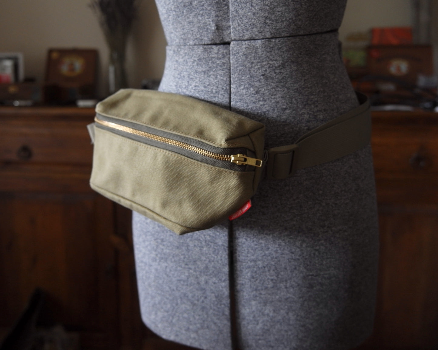 Fanny Pack in Olive Canvas