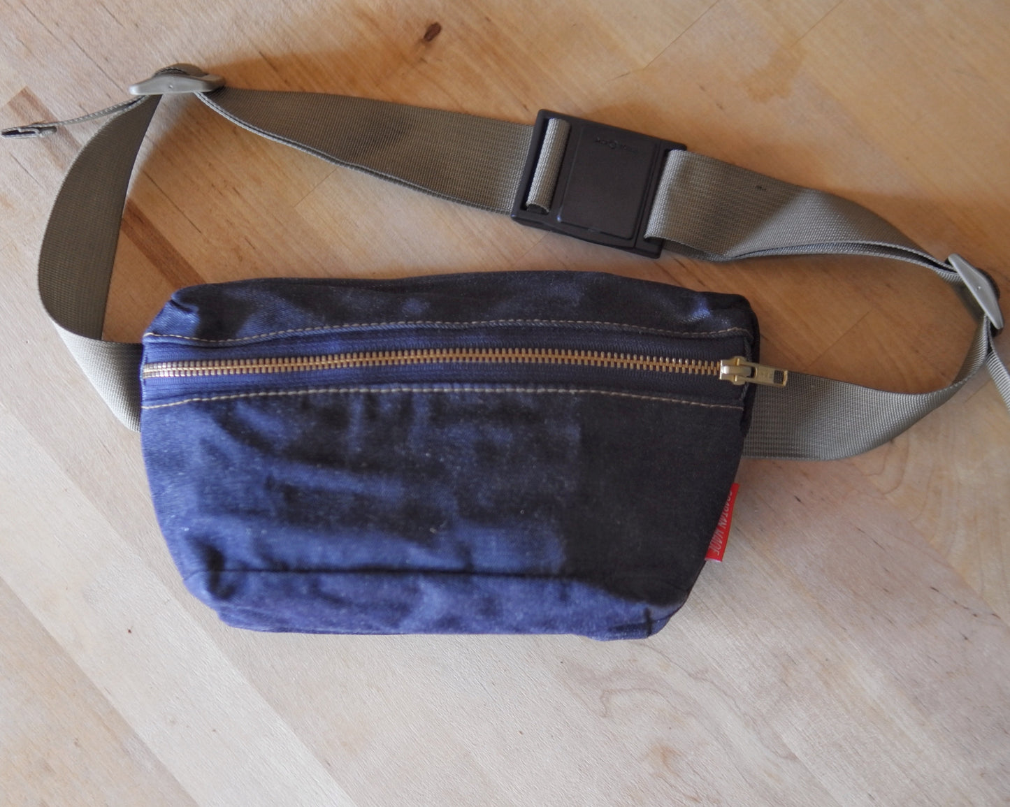 Fanny Pack in Raw Waxed Denim