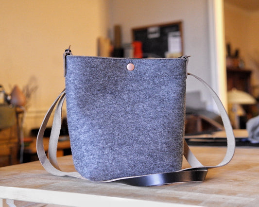 Substation Tote - Grey Felt Crossbody