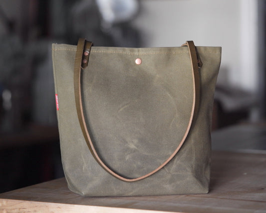 Station Tote - Olive Shoulder