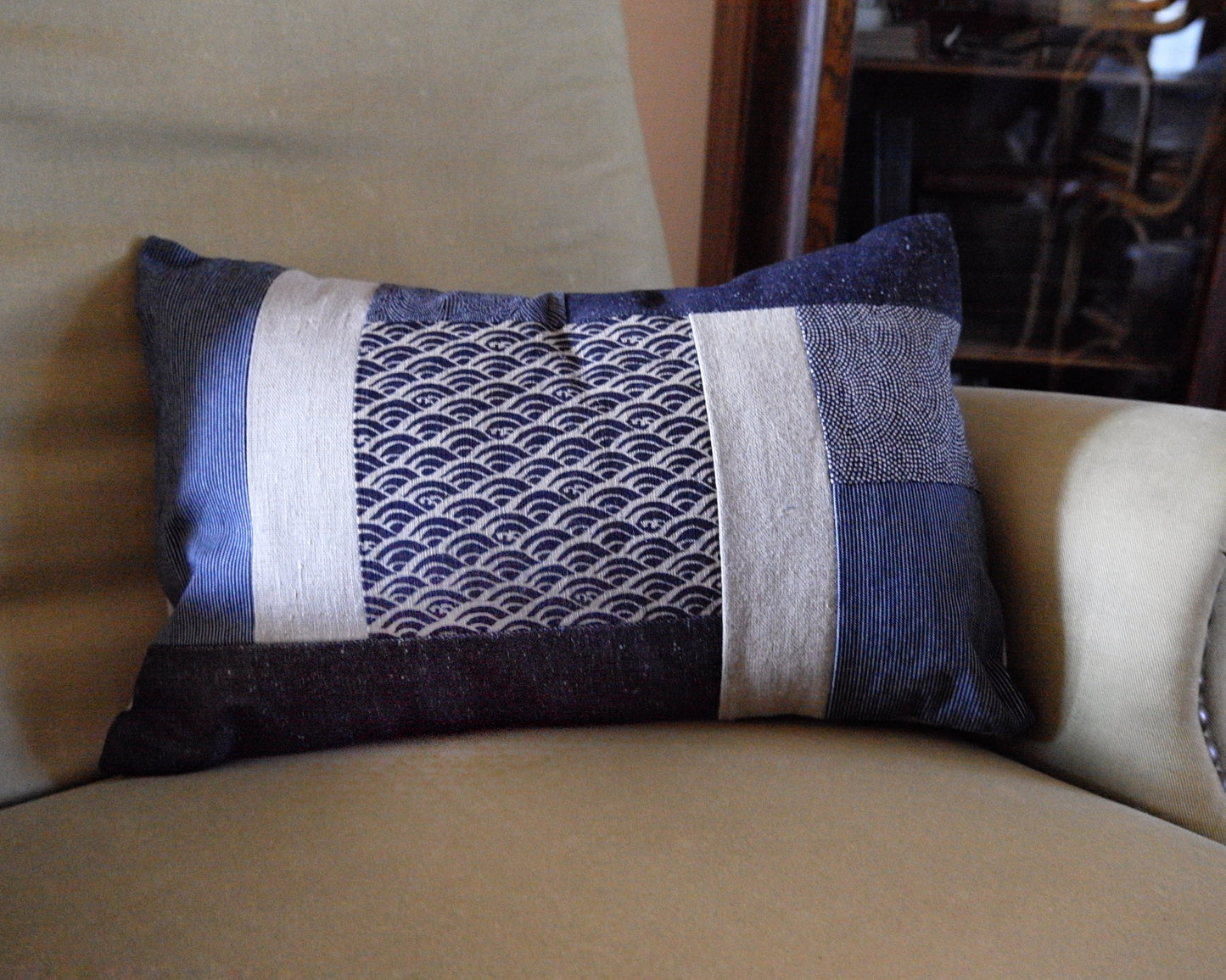 Pillow in Japanese Waves