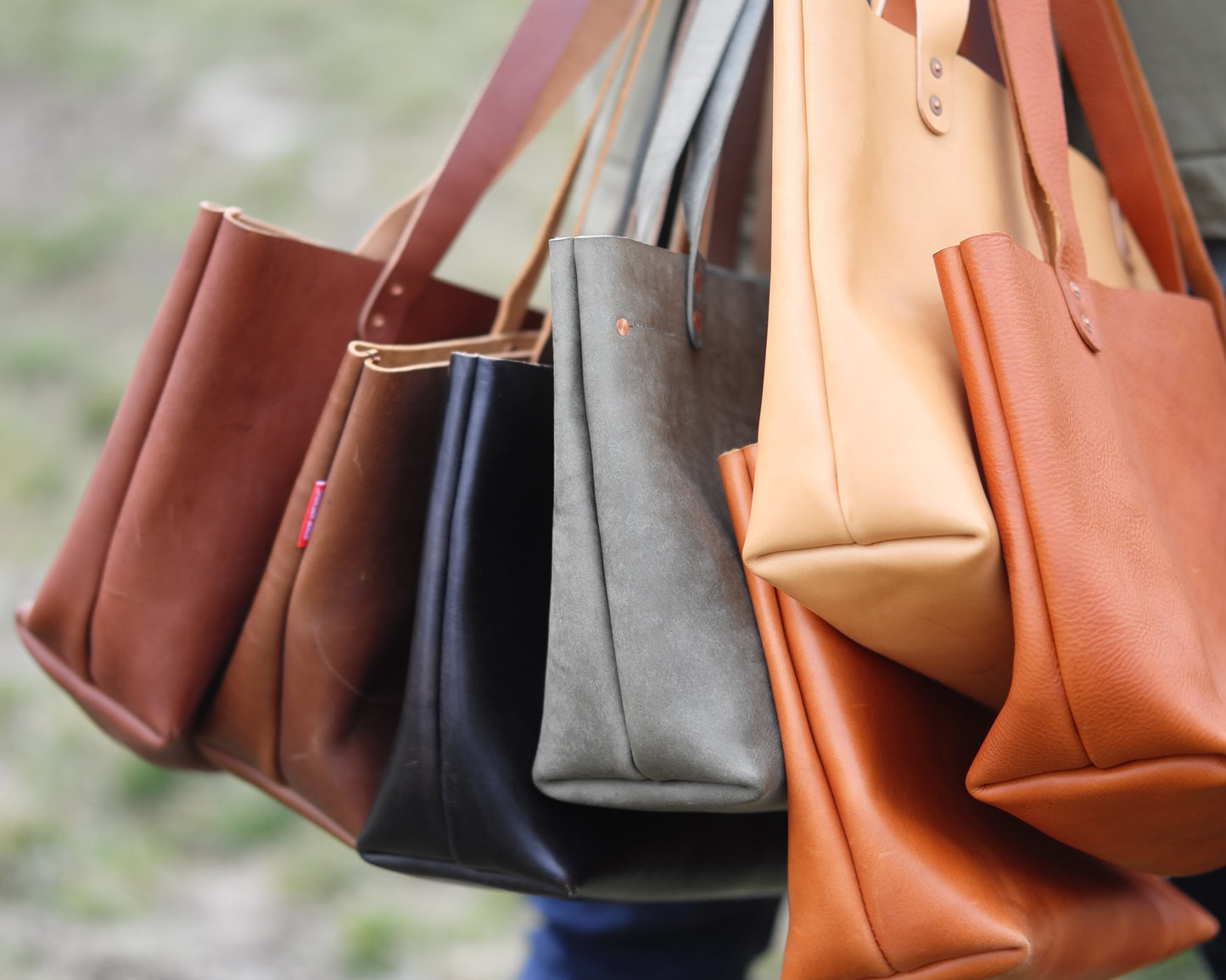 Leather Tote in Black