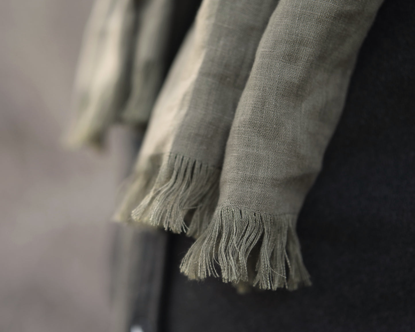 Linen Scarf in Olive